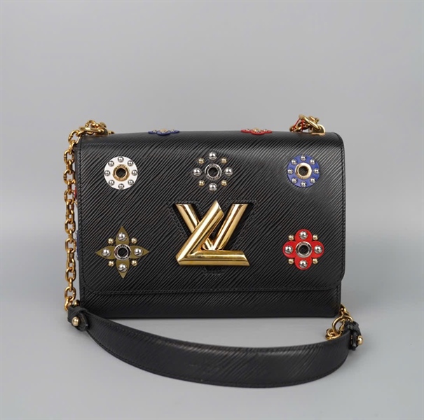 Túi LV Twist đen họa tiết kèm gương sz23 (BMC) KG+