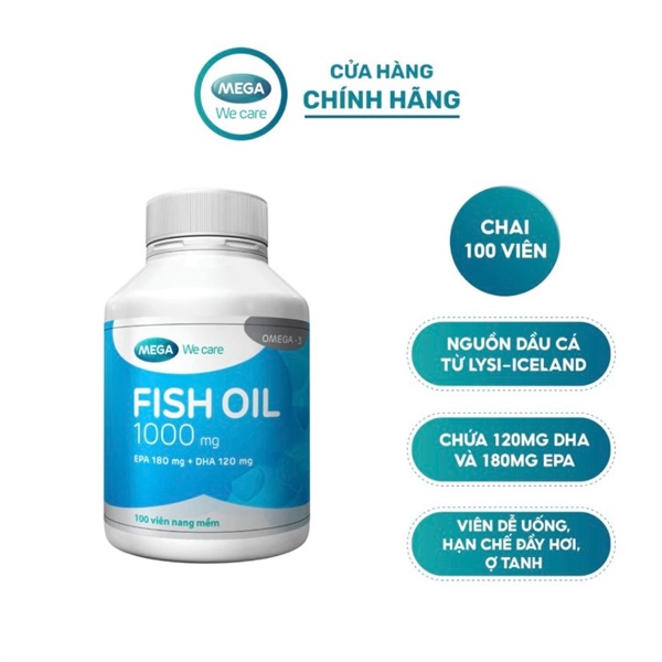 Fish oil 1000mg mega care h/100v