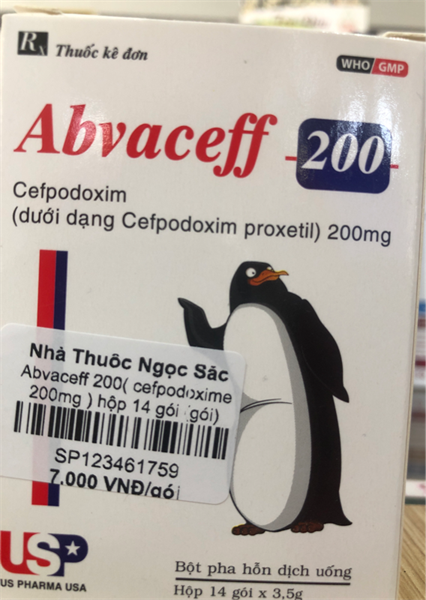 Abvaceff 200( cefpodoxime 200mg ) hộp 14 gói