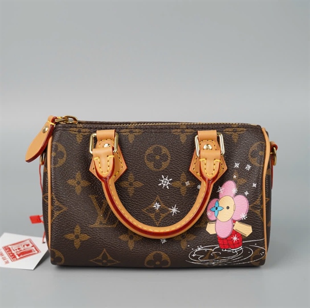 Túi LV Speedy hoa nâu in hình (TY3263) sz16 (HC)+