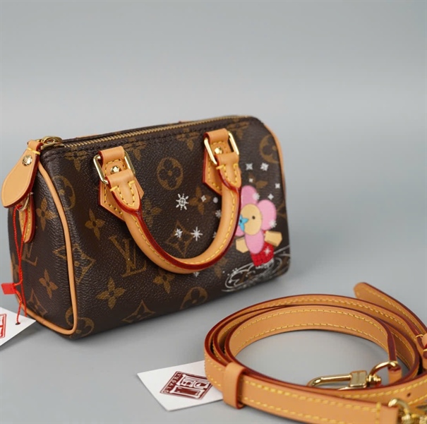 Túi LV Speedy hoa nâu in hình (TY3263) sz16 (HC)+