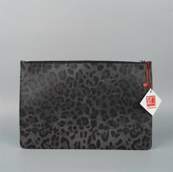 Túi D&G Clutch đen da beo sz30 KG+