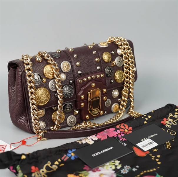 Túi D&G charm tím sz26 KG+