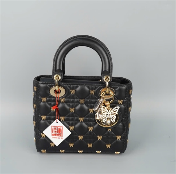 Túi Dior Lady đen đính bướm (01-RU-0273) szS (HC)+