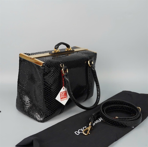 Túi D&G Box đen da trăn sz28 KG+