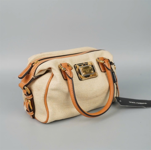 Túi D&G handle nude lòng da beo sz22 KG+