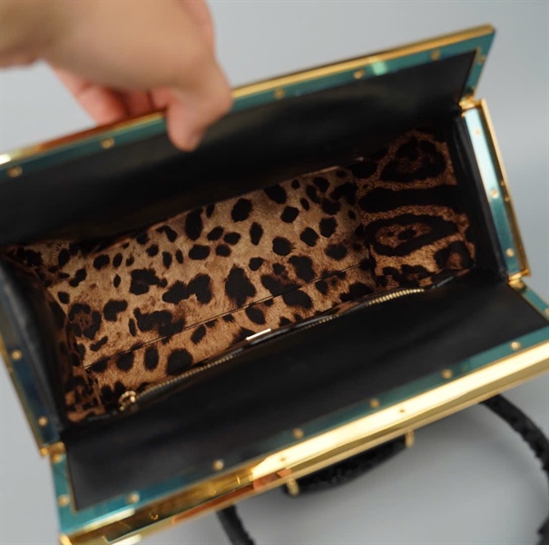 Túi D&G Box đen da trăn sz28 KG+