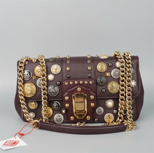 Túi D&G charm tím sz26 KG+