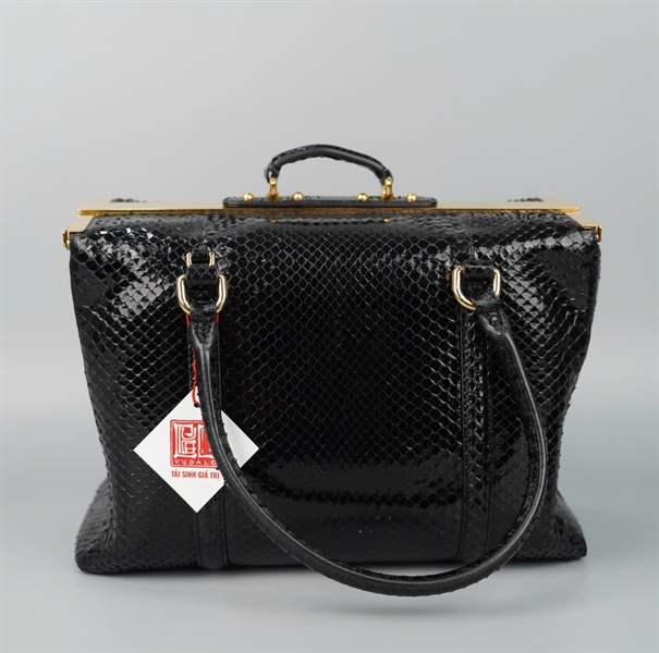 Túi D&G Box đen da trăn sz28 KG+