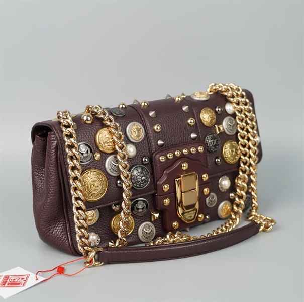 Túi D&G charm tím sz26 KG+