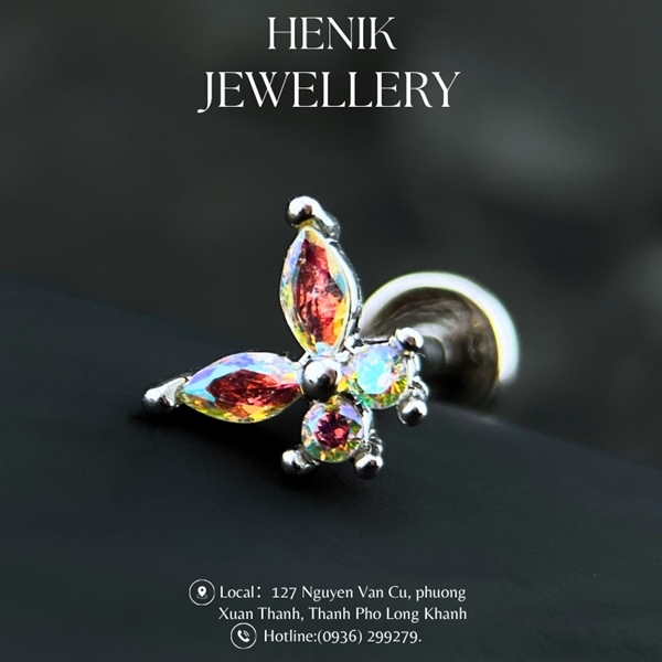 2.1 BUTTERFLY SHAPED EARRINGS - STAINLESS STEEL