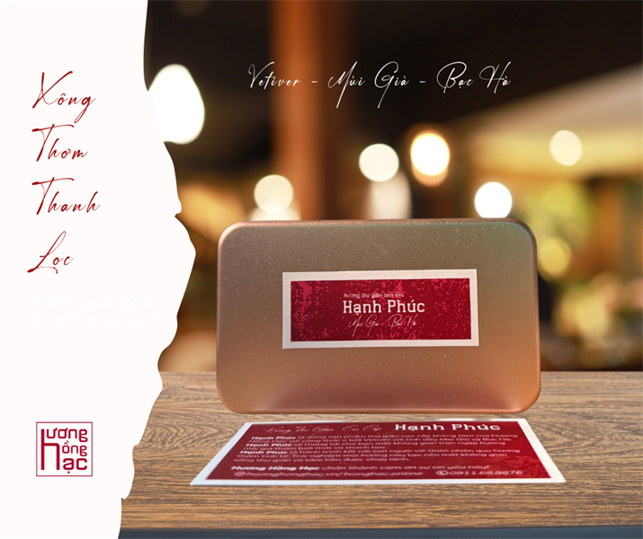 Hạnh Phúc - Hương thư giãn ủ tinh dầu Mùi Già bạc hà