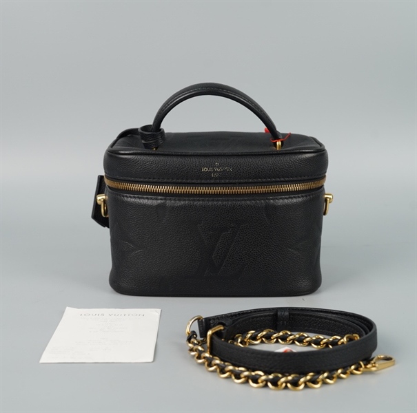 Túi LV Vanity hoa đen kèm ổ+ chìa sz19 KG+