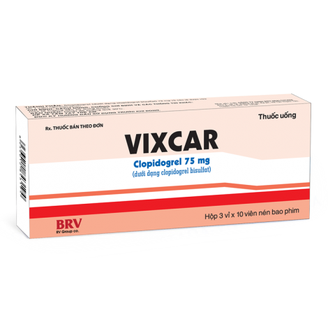 Vixcar clopidogrel 75mg brv pharma (h/30v)