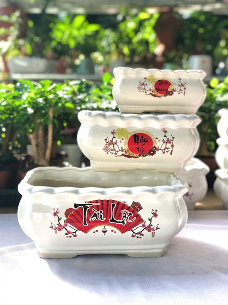 CHẬU CHỮ NHẬT LƯỢN SÓNG