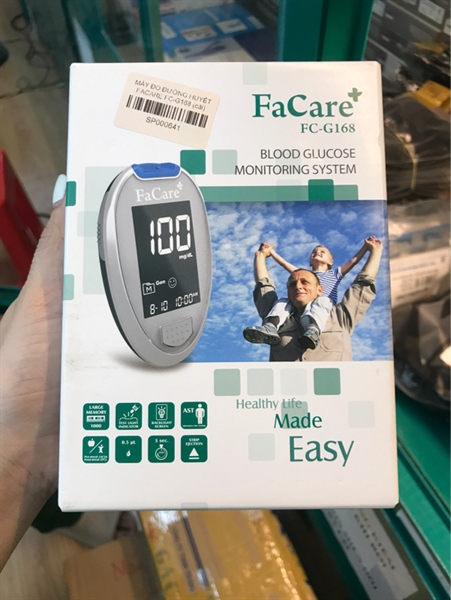 MÁY ĐO ĐƯỜNG HUYẾT FACARE FC-G168+ 1 lọ Que