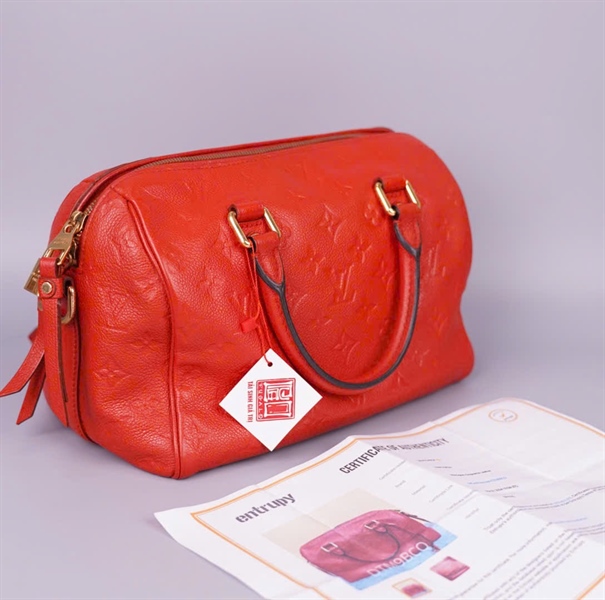 Túi LV Speedy hoa đỏ có lót form sz25 (BQ) KG+