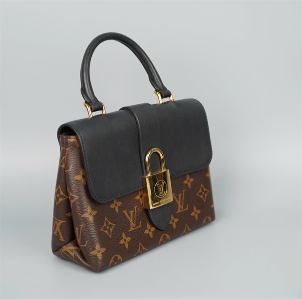 Túi LV Locky hoa nâu nắp đen có lót form (AA4189) sz20 (BQ) KG+