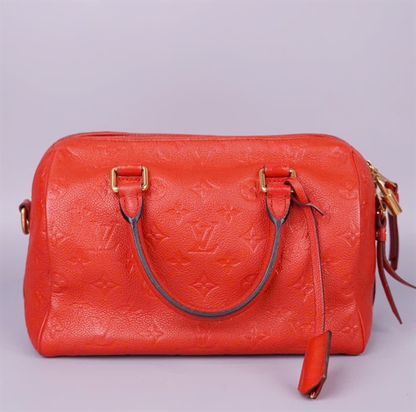 Túi LV Speedy hoa đỏ có lót form sz25 (BQ) KG+