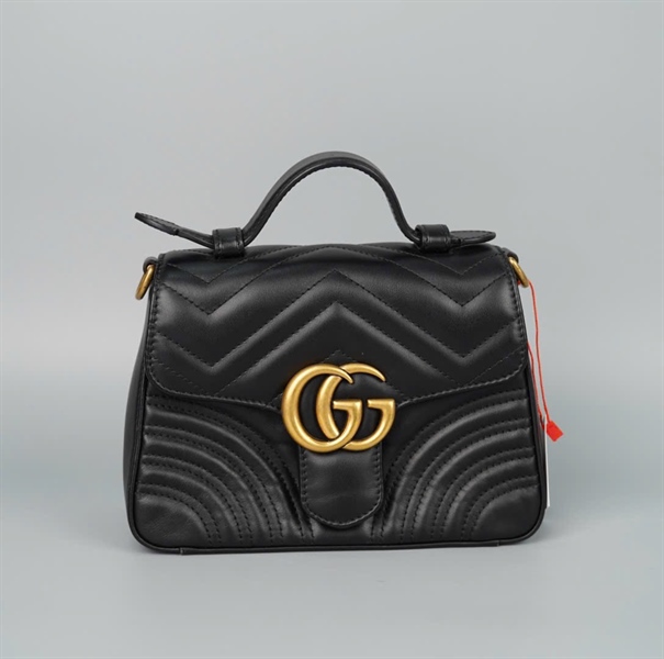 Túi GG Marmont đen (493075) sz20 (BQ) KG+