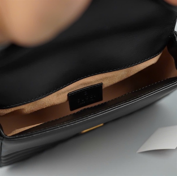 Túi GG Marmont đen (493075) sz20 (BQ) KG+