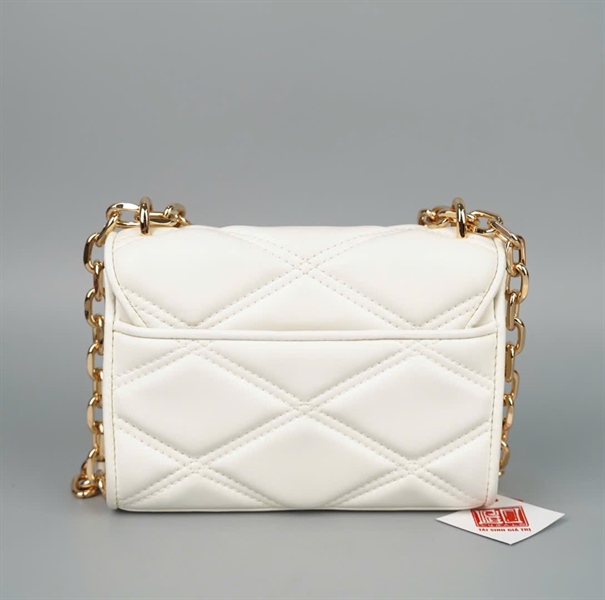 Túi Michael Kor màu trắng hạt vàng +