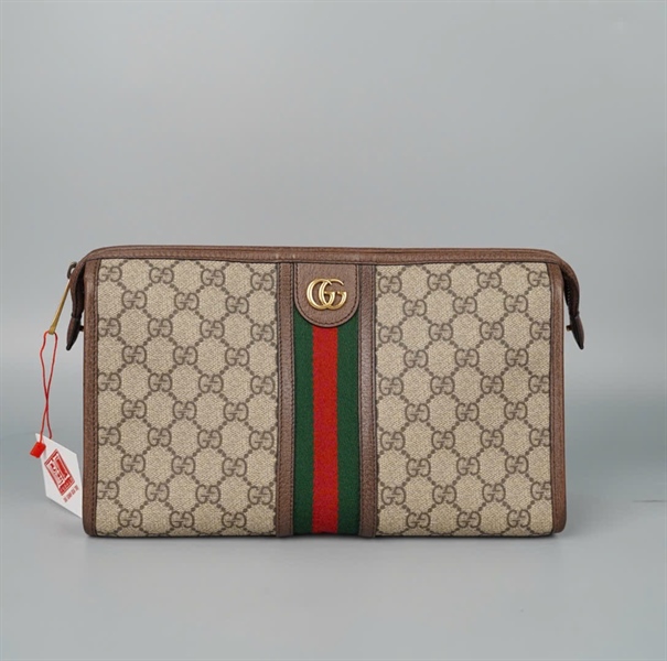 Túi GG Clutch xám (493075) sz28 (BQ) KG+