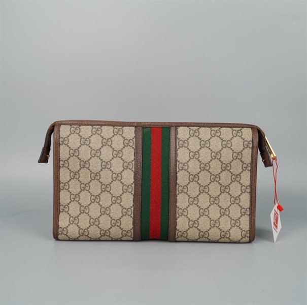 Túi GG Clutch xám (493075) sz28 (BQ) KG+