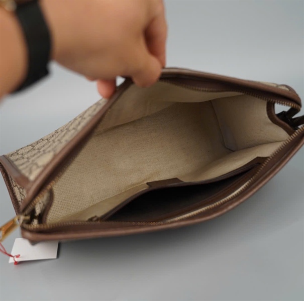 Túi GG Clutch xám (493075) sz28 (BQ) KG+