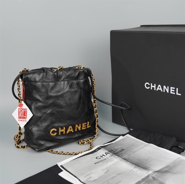 Túi Chanel Hobo đen (UH3615A7) sz18 (BQ) KG+