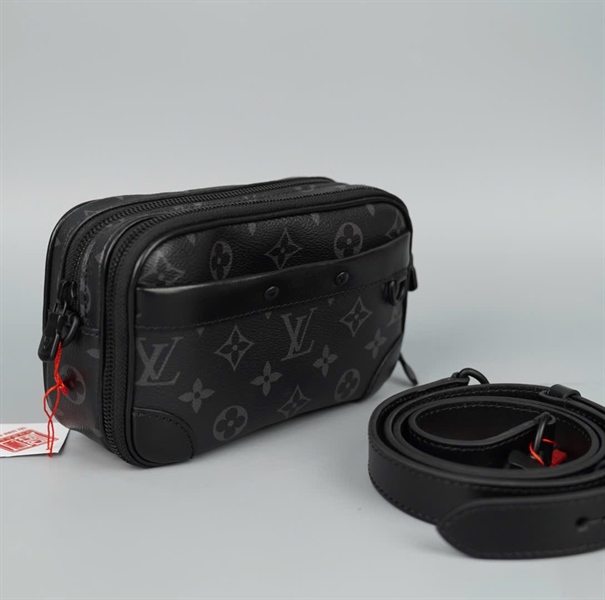 Túi LV đeo chéo hoa đen sz19 (BQ) KG+