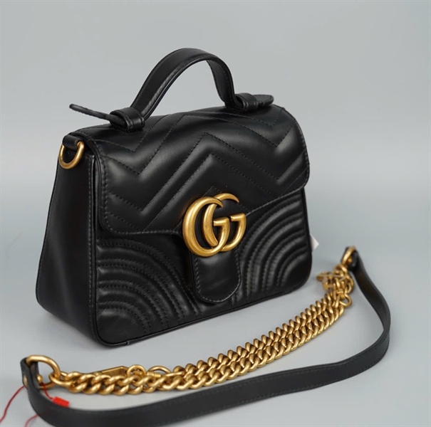 Túi GG Marmont đen (493075) sz20 (BQ) KG+