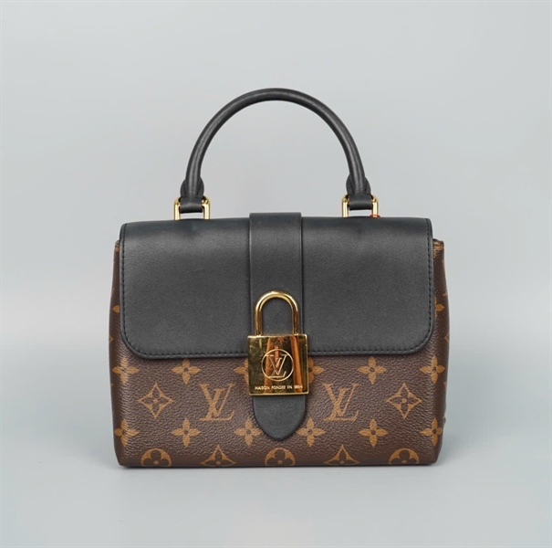 Túi LV Locky hoa nâu nắp đen có lót form (AA4189) sz20 (BQ) KG+
