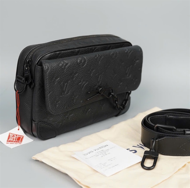 Túi LV Steamer hoa đen dây xích sz24 (BQ) KG+