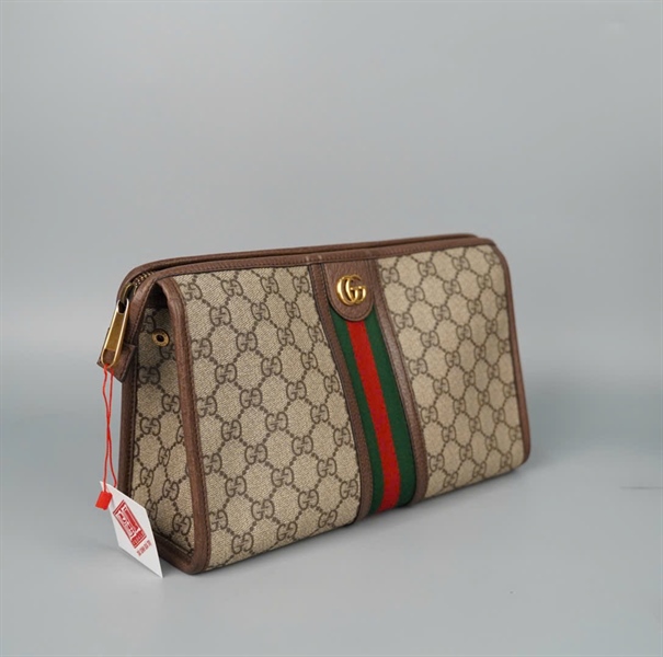 Túi GG Clutch xám (493075) sz28 (BQ) KG+