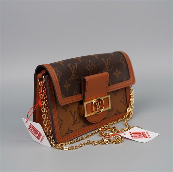 Túi LV Dauphine hoa nâu sz18 +