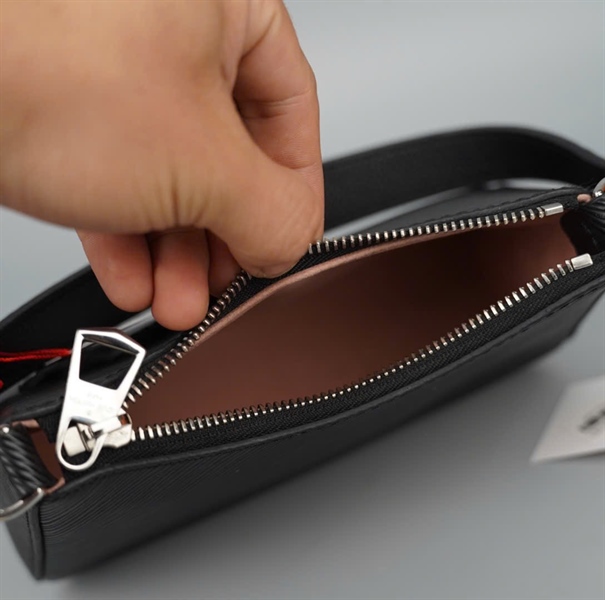 Túi LV Marelle vân đen kèm ví+ gương 2 strap sz20 KG+