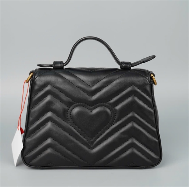 Túi GG Marmont đen (493075) sz20 (BQ) KG+