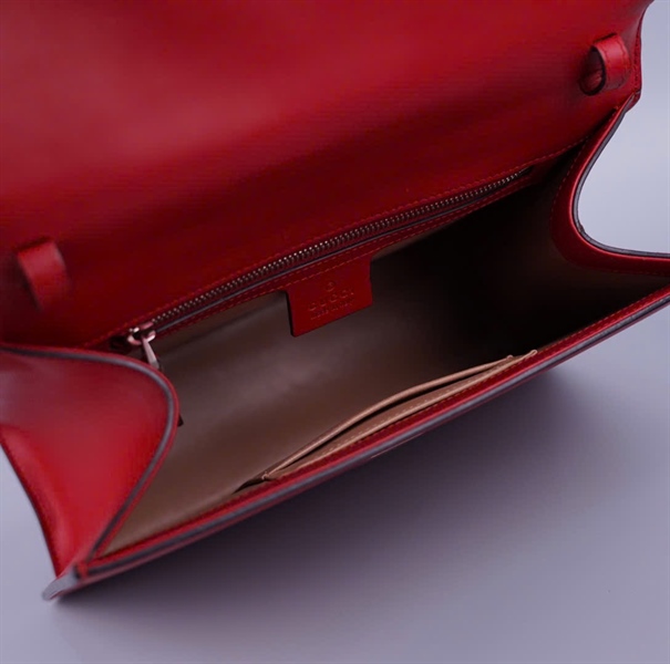 Túi GG handle viền rắn màu đỏ (453751001998) sz26 KG+