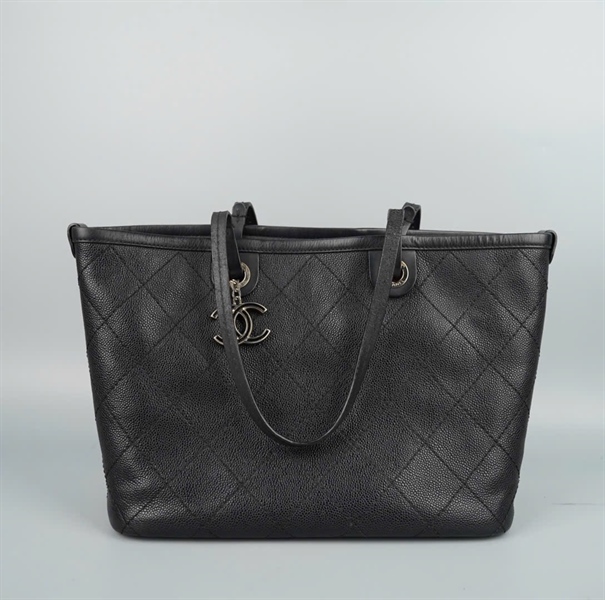 Túi Chanel tote đen (19255698) có lót form sz32 KG+