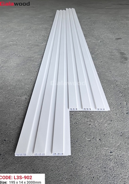 GLW_Lam 3 sóng_L3S-902(195*14*3000mm )_Vân vải trắngT01