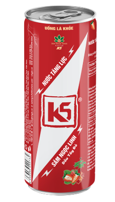 K5 Nước Tăng Lực Sâm Ngọc Linh Vị Dâu Tây Đỏ 320ml