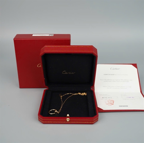 Dây chuyền Cartier vòng tròn có phiếu bảo hành (A-T) KG+