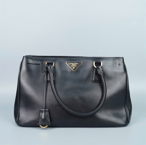 Túi Prada handle màu đen sz34 (A-T) KG+