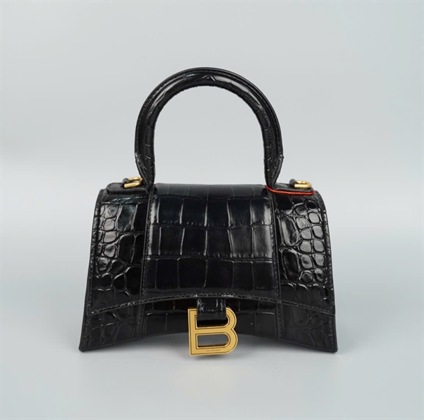 Túi Balenciaga Hourglass đen sz19 (A-T) KG+