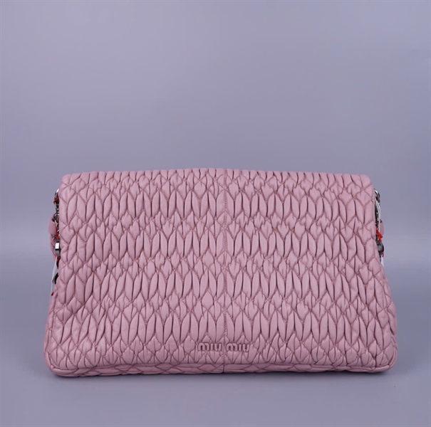 Túi Miu Miu hồng 2strap (A-T-Tag) Sz34 KG+