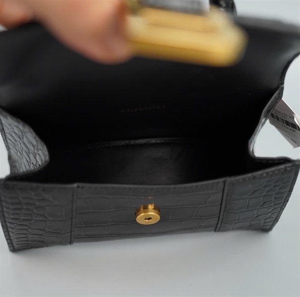 Túi Balenciaga Hourglass đen sz19 (A-T) KG+