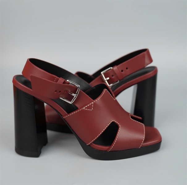 Giày Hermes đỏ sz36 cao 10P (A-T) KG+