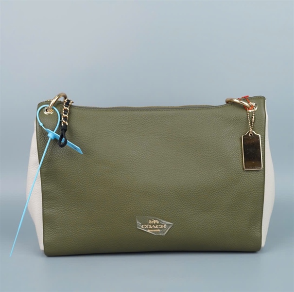 Túi Coach xanh trắng sz31 (A-T) KG+