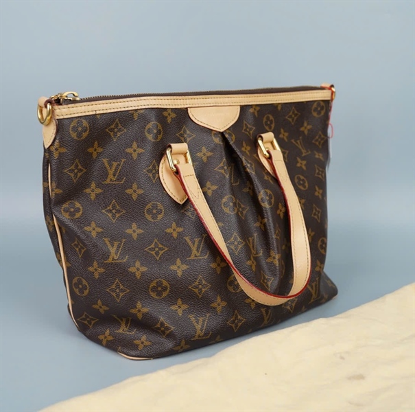 Túi LV Lockit hoa nâu kèm charm sz30 (A-T) KG+